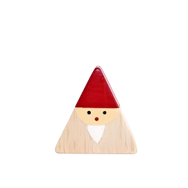 Figurine Père Noël Triangulaire de Noël Rouge