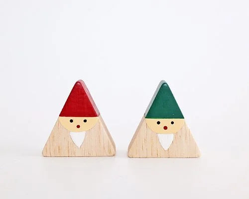 Figurine Père Noël Triangulaire de Noël Rouge