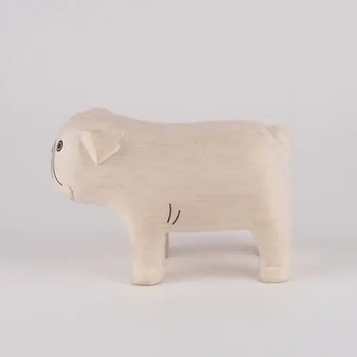 Figurine Chien Bulldog en Bois - Animal en bois