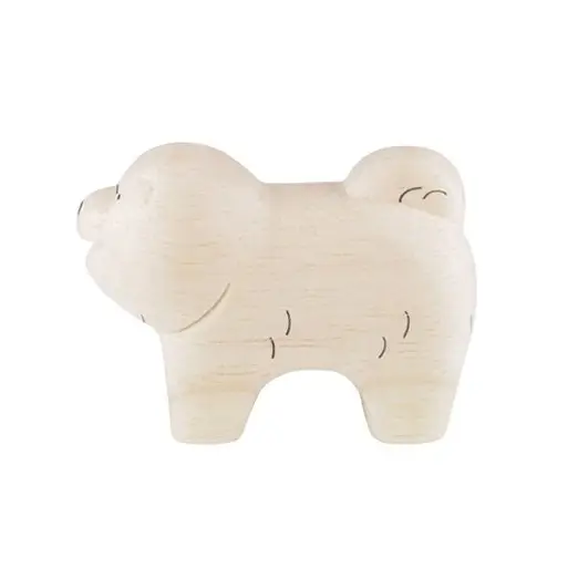 Figurine Chien Chow Chow en Bois - Animal en bois