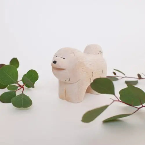 Figurine Chien Chow Chow en Bois - Animal en bois