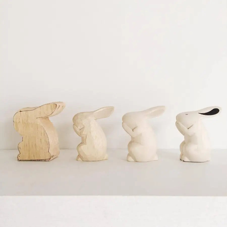 Figurine Famille cochons en Bois - Wooden Animal