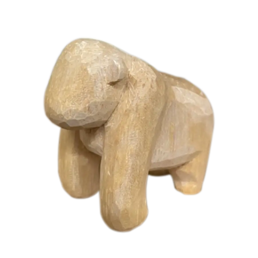 Figurine Gorille brut en Bois à Peindre - Wooden Animal