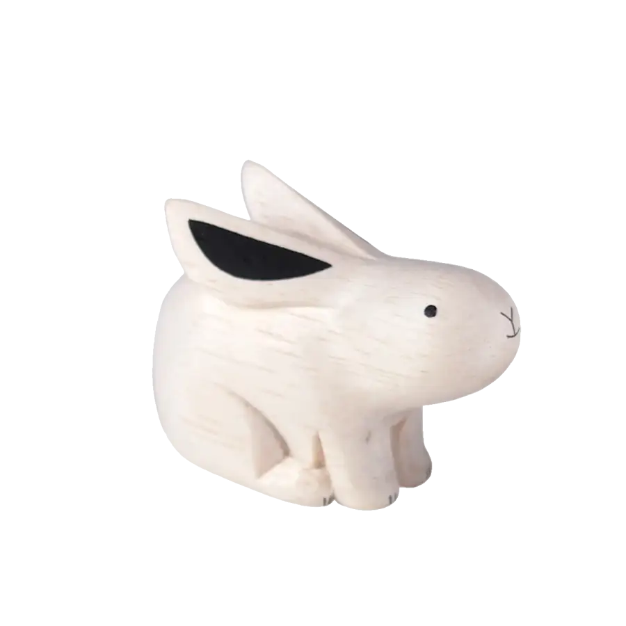 Figurine Lapin Parent en Bois - Wodden Animal