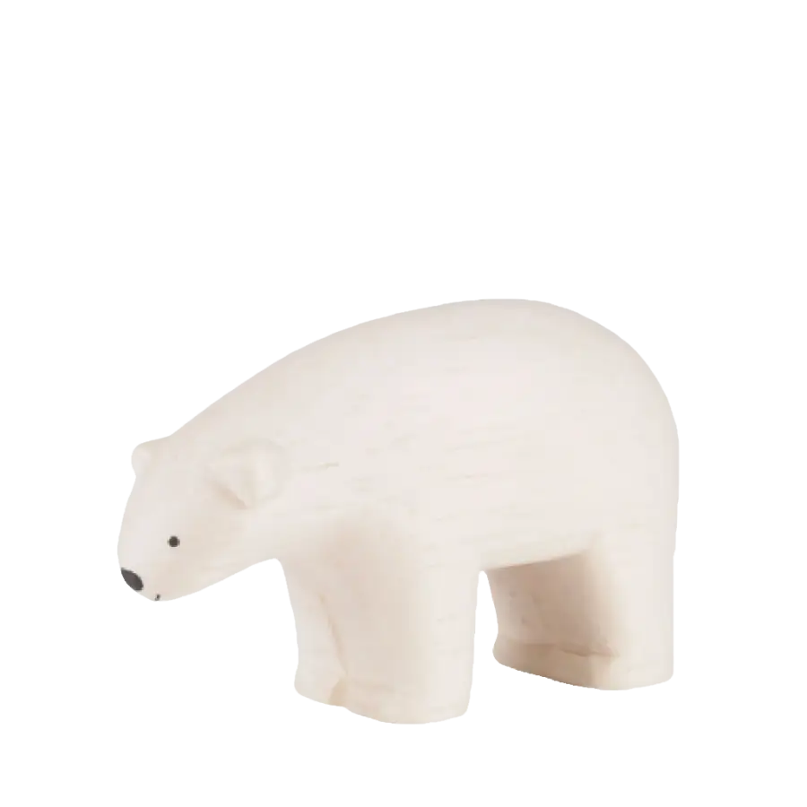 Figurine Ours Polaire en bois | PolePole - Animal en bois