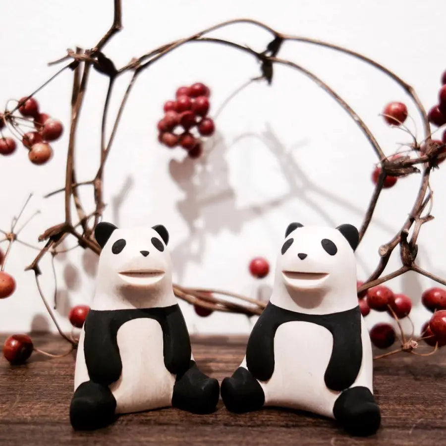 Figurine Panda Parent en Bois - Wooden Animal