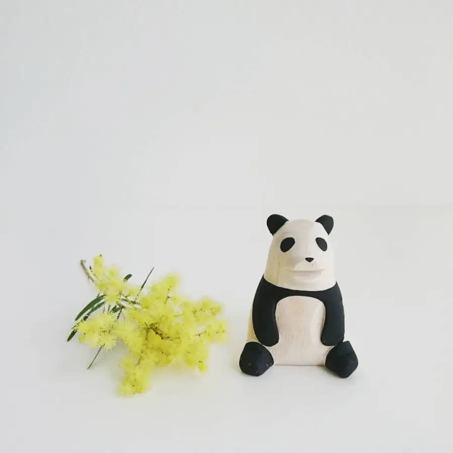 Figurine Panda Parent en Bois - Wooden Animal