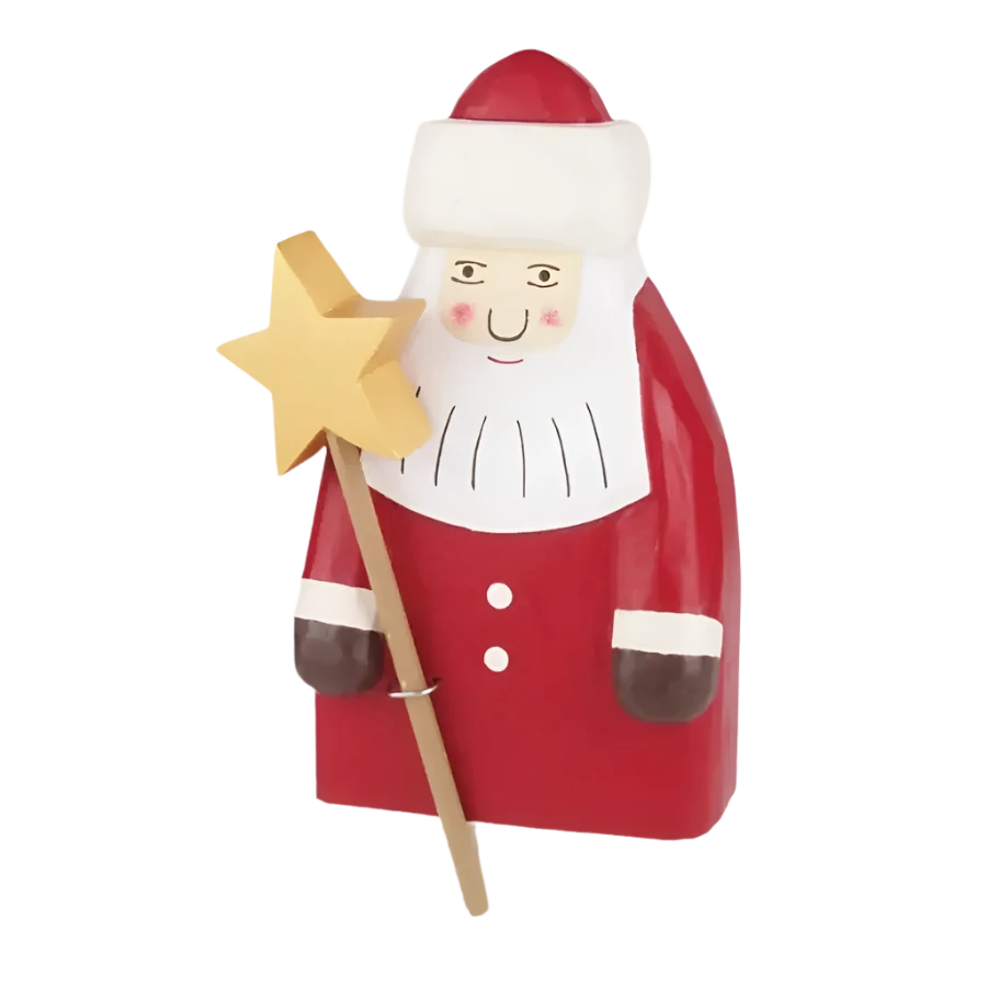 Figurine Père Noël Classique de Noël avec Étoile