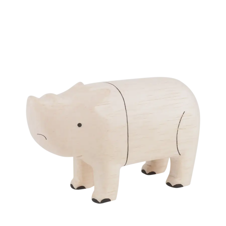 Figurine Rhinoceros en Bois - Animal en bois