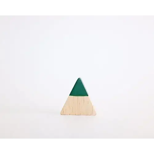 Figurine Sapin Triangulaire de Noël Vert - Animal en bois