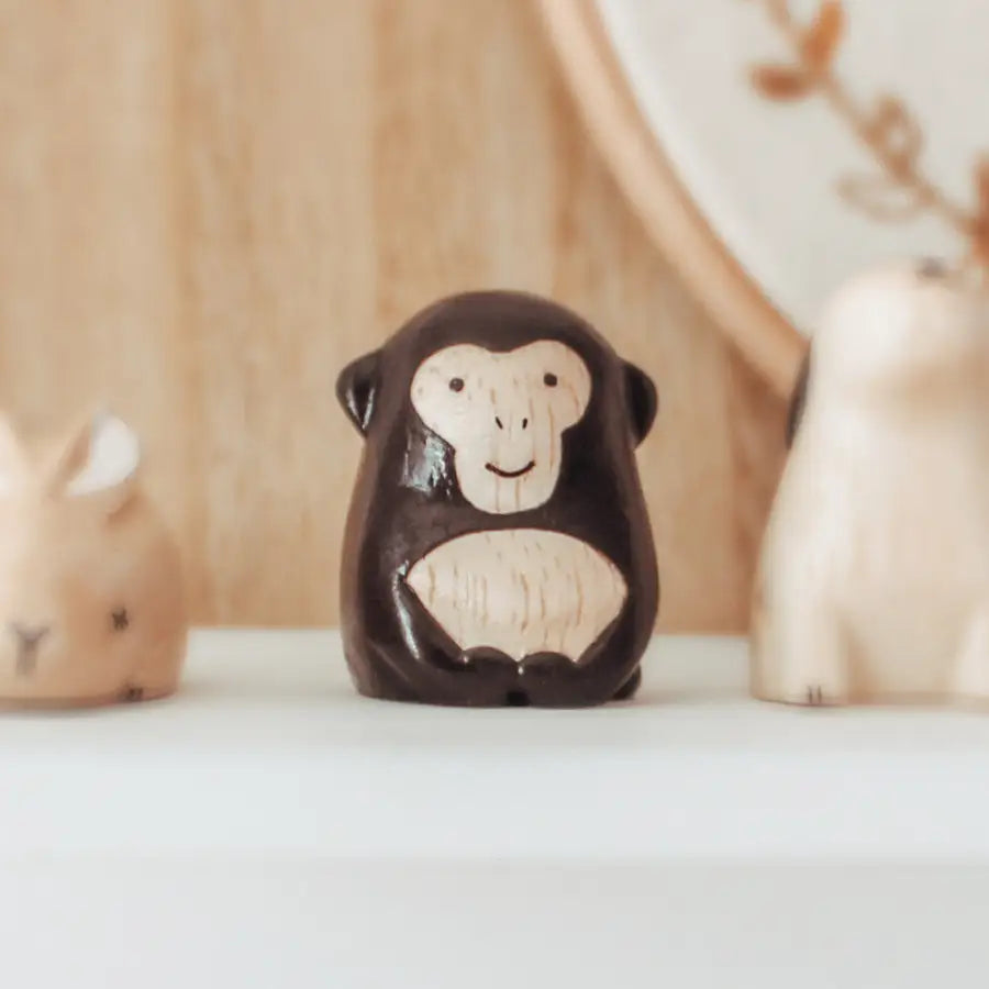 Figurine Singe en Bois | Signe du Zodiaque - Wooden Animal