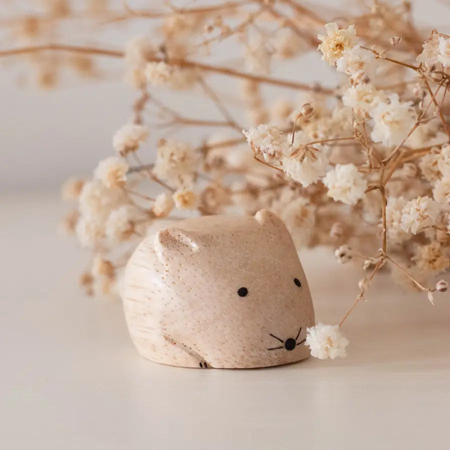 Figurine Souris en Bois | Signe du Zodiaque - Wooden Animal