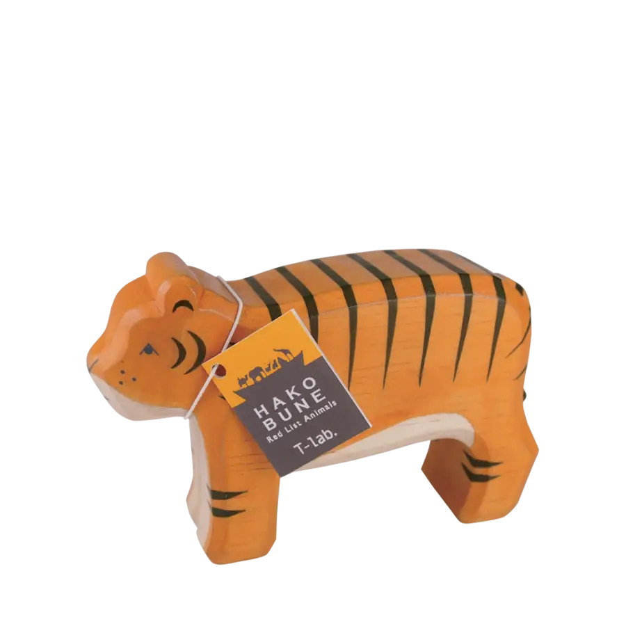 Figurine Tigre de Sumatra en bois | HAKOBUNE - Wodden Animal