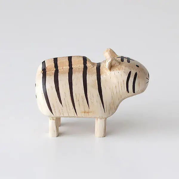 Figurine Tigre en bois | Signe du Zodiaque - Wooden Animal