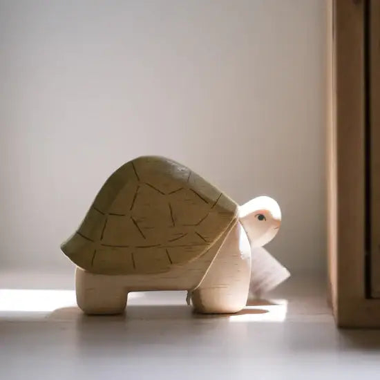 Figurine Tortue Géante des Galapagos en Bois | HAKOBUNE