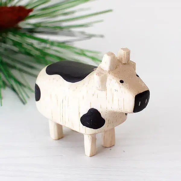 Figurine Vache en bois | Signe du Zodiaque - Wooden Animal