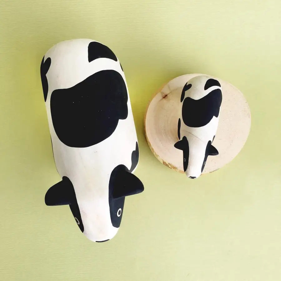 Figurine Vache Pole Pole Grande Taille - Wooden Animal