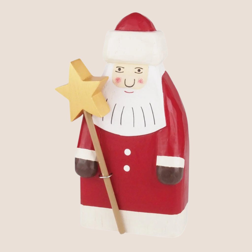 Figurine Père Noël Classique de Noël avec Étoile